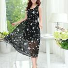 Star Printed Sleeveless Dress