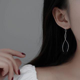 Fringed Earring 1 Pair - Silver - One Size