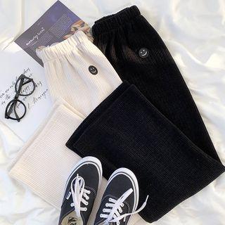 Smiley Face Wide-leg Pants