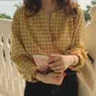Gingham Blouse Yellow - One Size