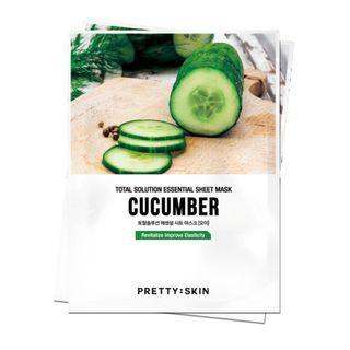 Pretty Skin - Total Solution Essential Sheet Mask - 17 Types Cucumber