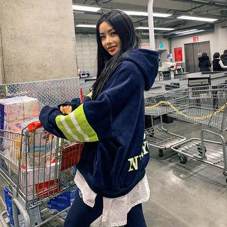 Set: Printed Fleece-lined Anorak Hoodie + Leggings