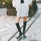 Lace-embellished Velvet Miniskirt