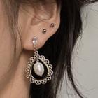 Retro Faux Pearl Alloy Drop Earring 1 Pair - 0730a - Gold - One Size
