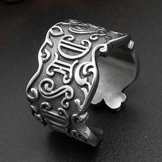 Titanium Steel Lettering Ring