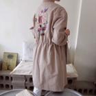 Printed-back Drawstring-waist Parka