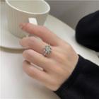 Flower Alloy Ring Ring - Silver - One Size