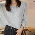 Set Of 2: Round-neck Drop-shoulder T-shirt
