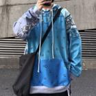 Paisley Print Hoodie Blue - One Size