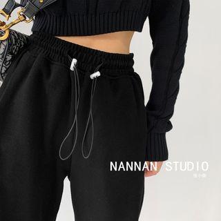 Drawstring High-waist Loose-fit Sweatpants