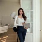 Sweetheart-neck Slim-fit Top