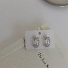 Twisted Alloy Open Hoop Earring 1 Pair - Silver Stud - Silver - One Size