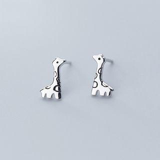 925 Sterling Silver Giraffe Earring 1 Pair - S925 Silver - One Size