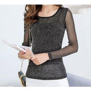 Glittered Long-sleeve T-shirt