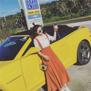 Suspender Midi Dress