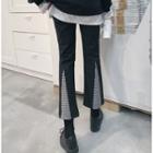 Crop Boot Cut Pants / Belt / Set