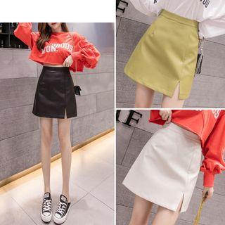 Sheath Slit Mini Skirt