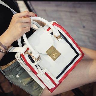 Contrast Trim Shoulder Bag