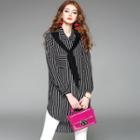 Tie-front Striped Long Shirt