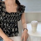 Sleeveless Embroidered Blouse Black - One Size