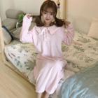Ruffle Trim Sleep Dress Light Pink - One Size