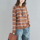 Striped Sweater Brown - One Size