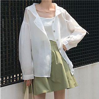 Hooded Light Jacket / Camisole Top / A-line Skirt