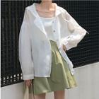 Hooded Light Jacket / Camisole Top / A-line Skirt