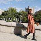 Wool Blend Handmade Coat With Sash Coral - One Size