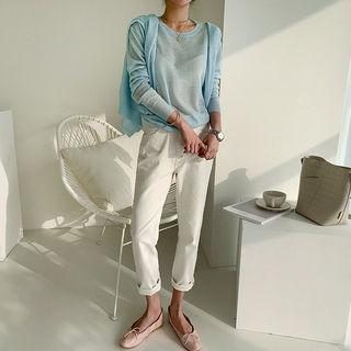 Mohair Blend See-through Sweater