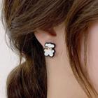 Bear Faux Leather Alloy Earring