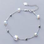 925 Sterling Silver Ball & Cube Bracelet Silver - One Size