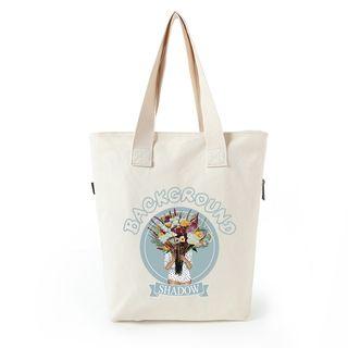Floralprint Canvas Shopper Bag