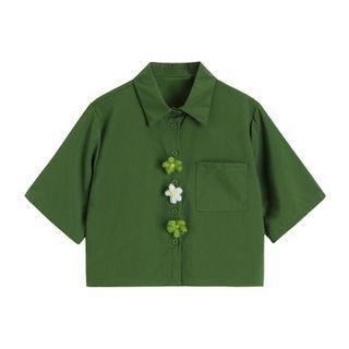 Short-sleeve Shirt Shirt - Green - One Size