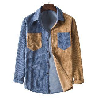 Paneled Corduroy Shirt