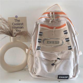 Lettering Bungee Cord Backpack / Charm / Accessory / Set