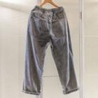 Planet Print Straight Leg Jeans