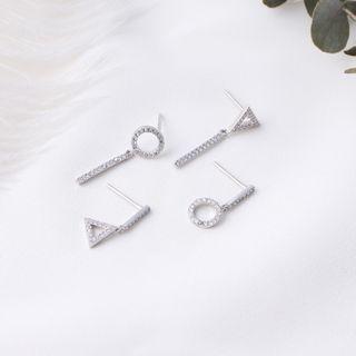 Rhinestone Geometric Shape Drop Earring
