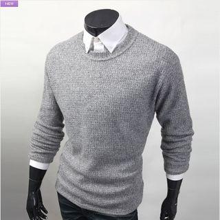 Crewneck Waffle Sweater