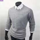 Crewneck Waffle Sweater