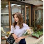 Puff-shoulder Linen Top