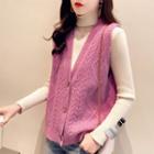 V-neck Sleeveless Tank Top Knit Top