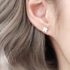 Floral Ear Stud 925 Sterling Silver - Clover - One Size