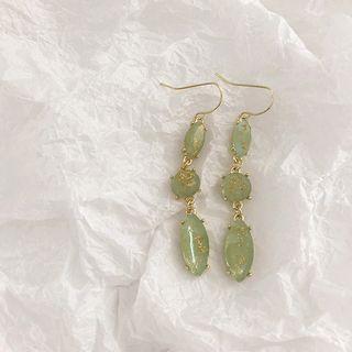 Gold Leaf Bead Dangle Earring 1 Pair - As Shown In Figure - One Size