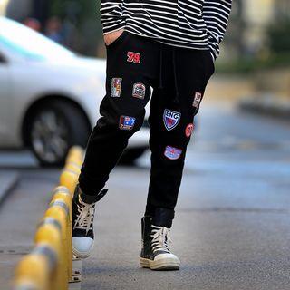 Patched Harem Pants