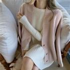Mini A-line Knit Dress / Cardigan