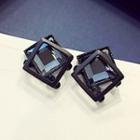 Faux Crystal Alloy Square Earring