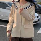 Long-sleeve Single-breasted Cardigan