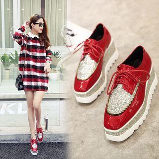 Platform Sequined Oxfords