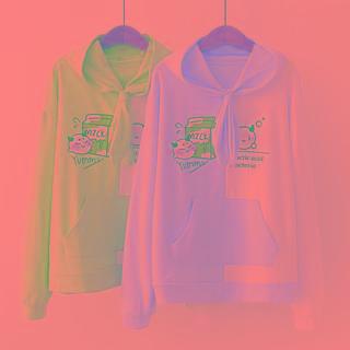 Cartoon Printing Panel Hoodie